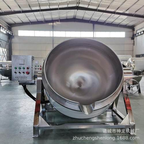 牛肉不锈钢夹层锅电加热带保温夹层锅高压锅厂家诸城市机械厂