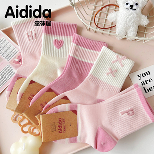 女童袜子春秋薄款高筒袜儿童a类精梳棉大童长筒袜女孩秋季宝宝袜