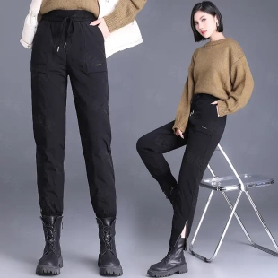 百搭加绒裤 保暖防寒时尚 子3553 羽绒裤 蔓妮服饰工厂商行2025新款