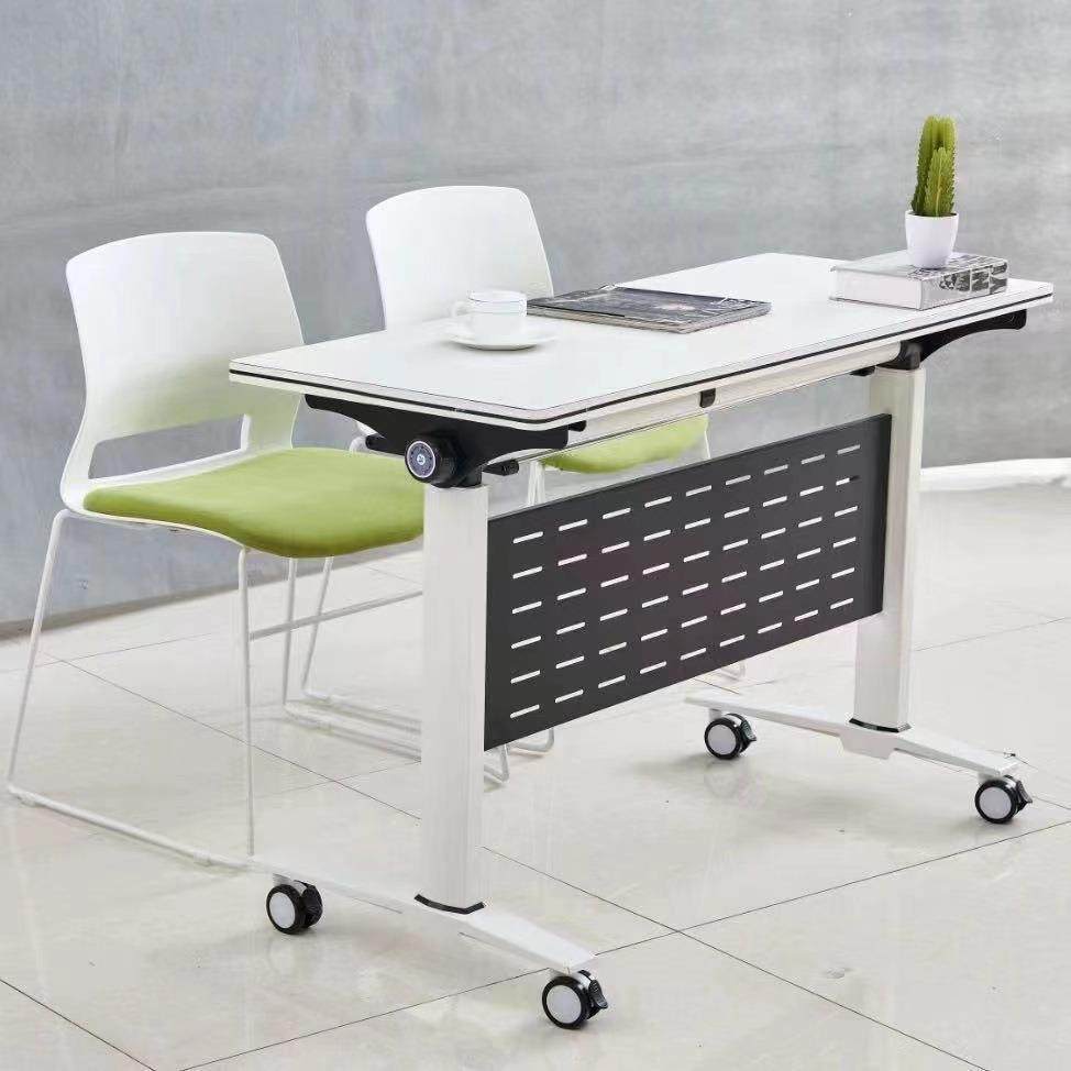 折叠办公桌培训桌翻版桌会议室板式长条桌带轮辅导班组合