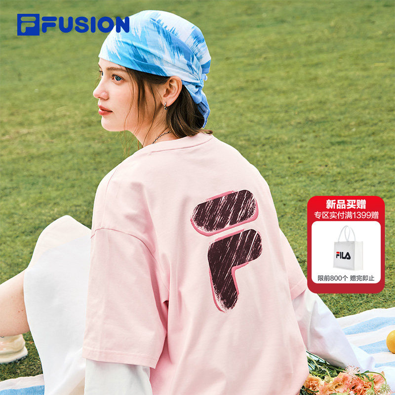 FILA FUSION斐乐潮牌情侣短袖T恤2026春新款内搭女宽松运动短T男,户外/登山/野营/旅行用品,户外休闲衣,淘宝优惠券,粉丝福利购,淘宝优惠卷