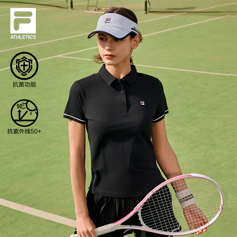 FILA斐乐女子抗菌防晒短袖POLO