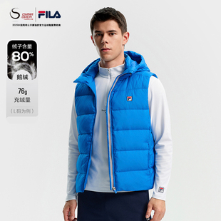 新款 CHINA FILA斐乐官方羽绒马甲冬季 网球运动保暖鹅绒服 OPEN