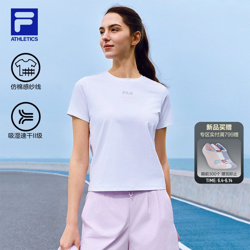FILA斐乐官方女子短袖衫2026夏新款户外速干衣健身透气运动T恤女