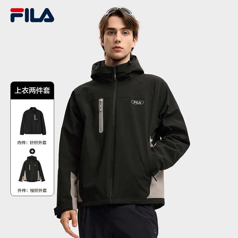 FILA斐乐官方男子运动外套2025冬新款休闲加绒保暖两件套工装夹克,户外/登山/野营/旅行用品,户外休闲衣,淘宝优惠券,粉丝福利购,淘宝优惠卷