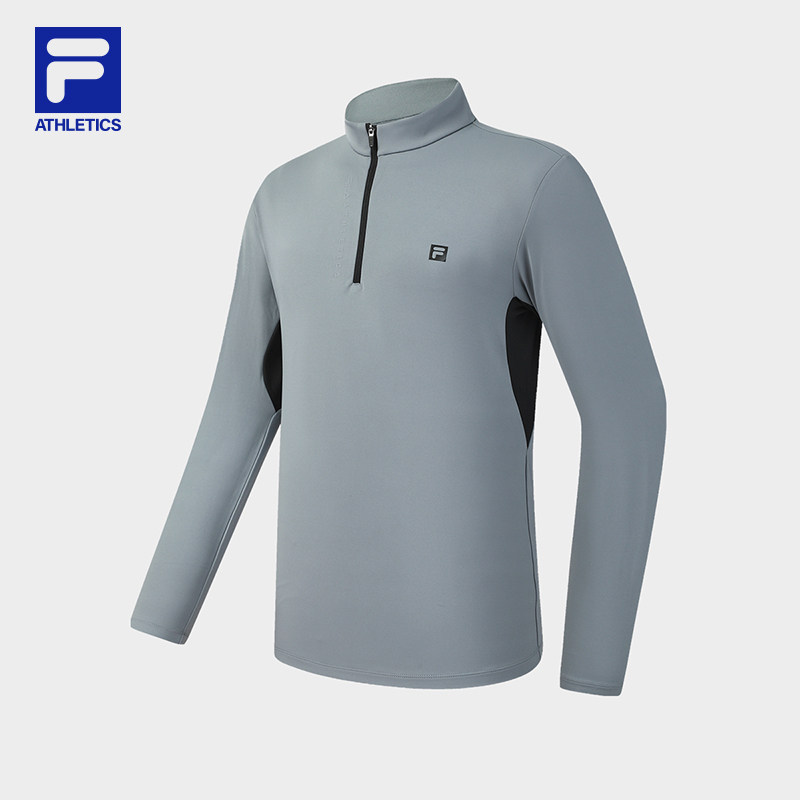 FILA 斐乐官方男子长袖T恤2026春新款健身运动内搭基础半拉链长T,户外/登山/野营/旅行用品,户外休闲衣,淘宝优惠券,粉丝福利购,淘宝优惠卷