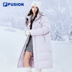 羽绒服2025冬新款 长款 加厚派克服保暖外套 FUSION斐乐情侣款 FILA