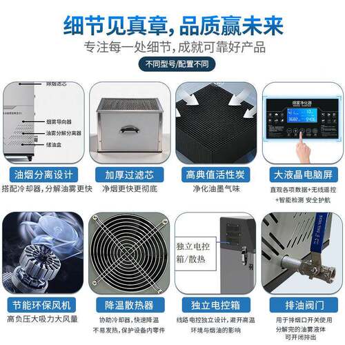 白服EUG墨烫油烟净化画器DTF装印刷烟雾净化器抖粉印除烟油水分花