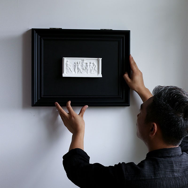 配电箱电箱盖板挂画轻奢法式复古电表箱遮挡立体浮雕装饰画免打孔图片