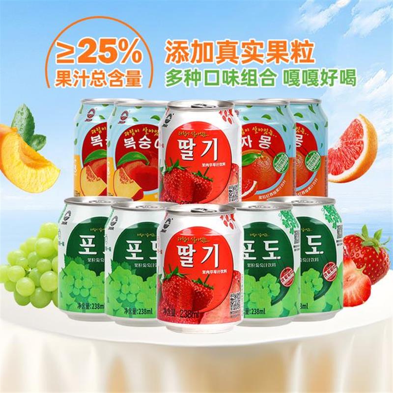 韩国风味果肉果汁饮料葡萄