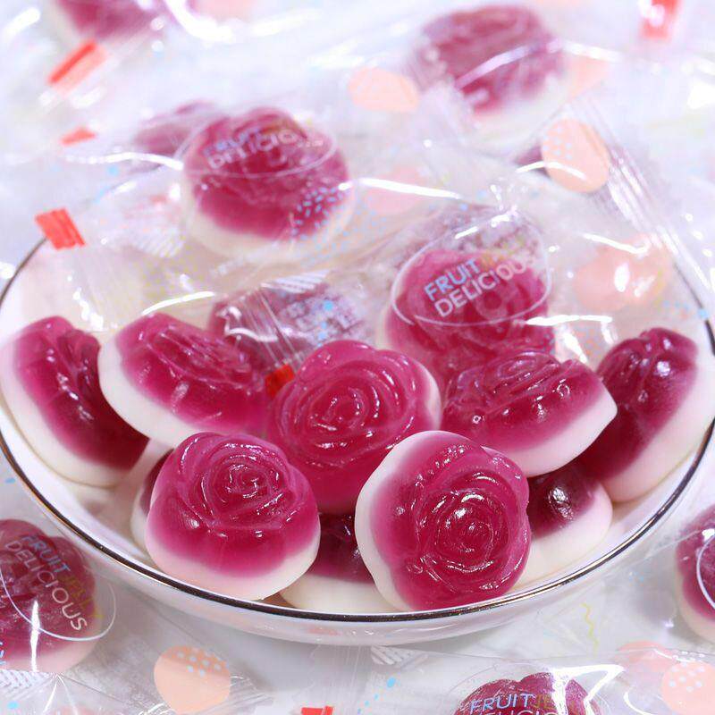 新货结婚喜糖散装爱心紫色