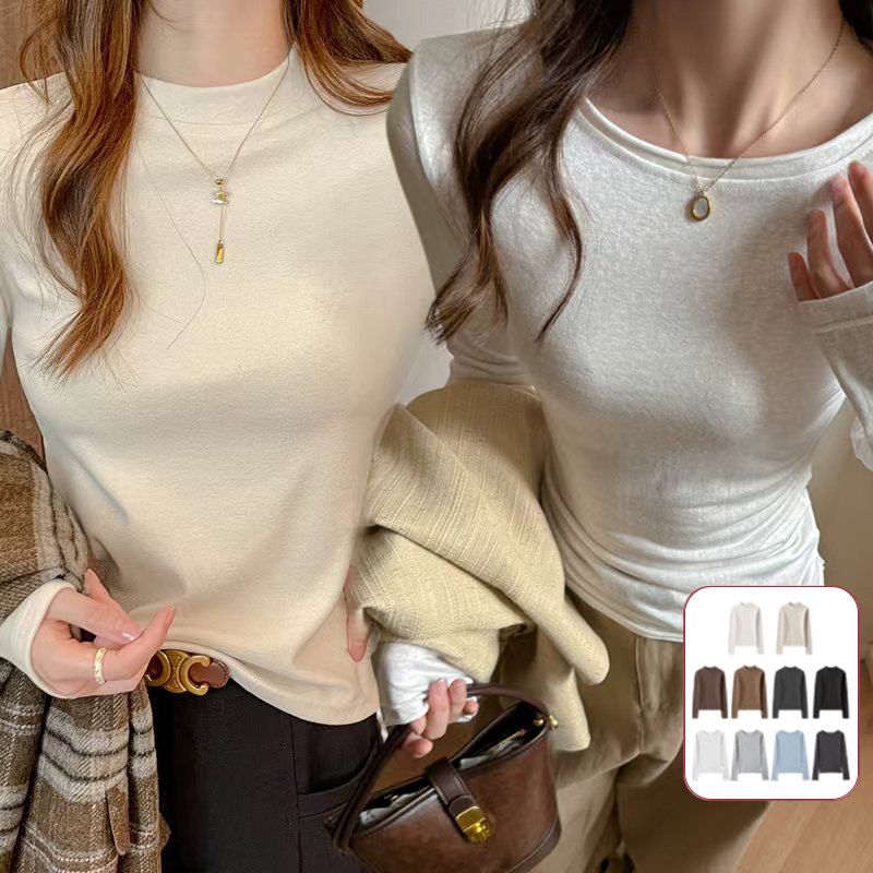 馨之凝秋冬圆领/半高领长袖打底衫