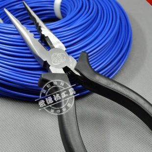 尖嘴钳子尖口钓鱼钳多功能钢丝钳电工接线手钳工具维修工具 日式