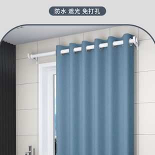 卫生间窗帘免打孔浴室厕所洗澡间小窗户防水防走光遮挡帘挂帘高档