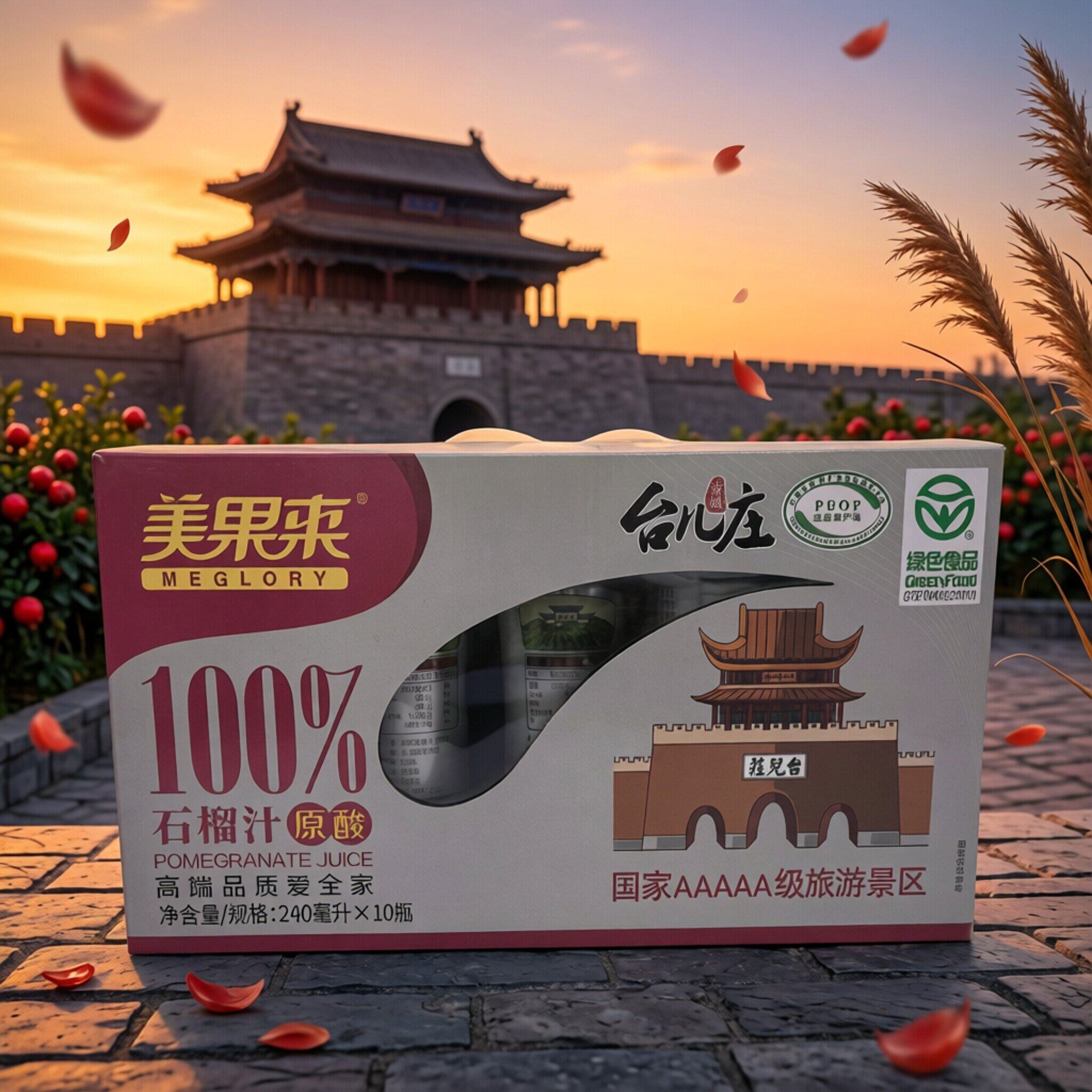 山东枣庄美果来石榴汁100%原酸优选好礼精美礼盒
