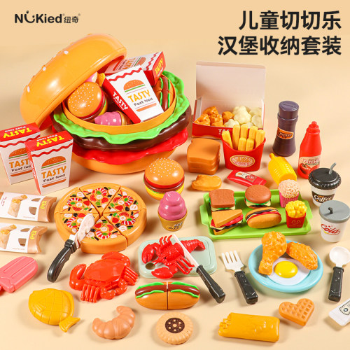 儿童汉堡切切乐玩具过家家益智