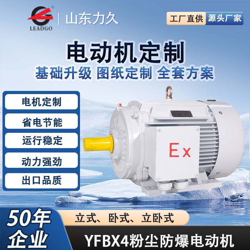 力久YFBX4粉尘防爆三相异步电动机590-2855r/min电机
