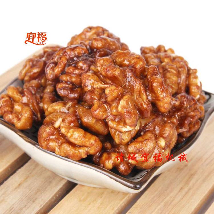 孝义核桃仁油炸机 琥珀核桃油炸生产线 腰果油炸设备流水线价格