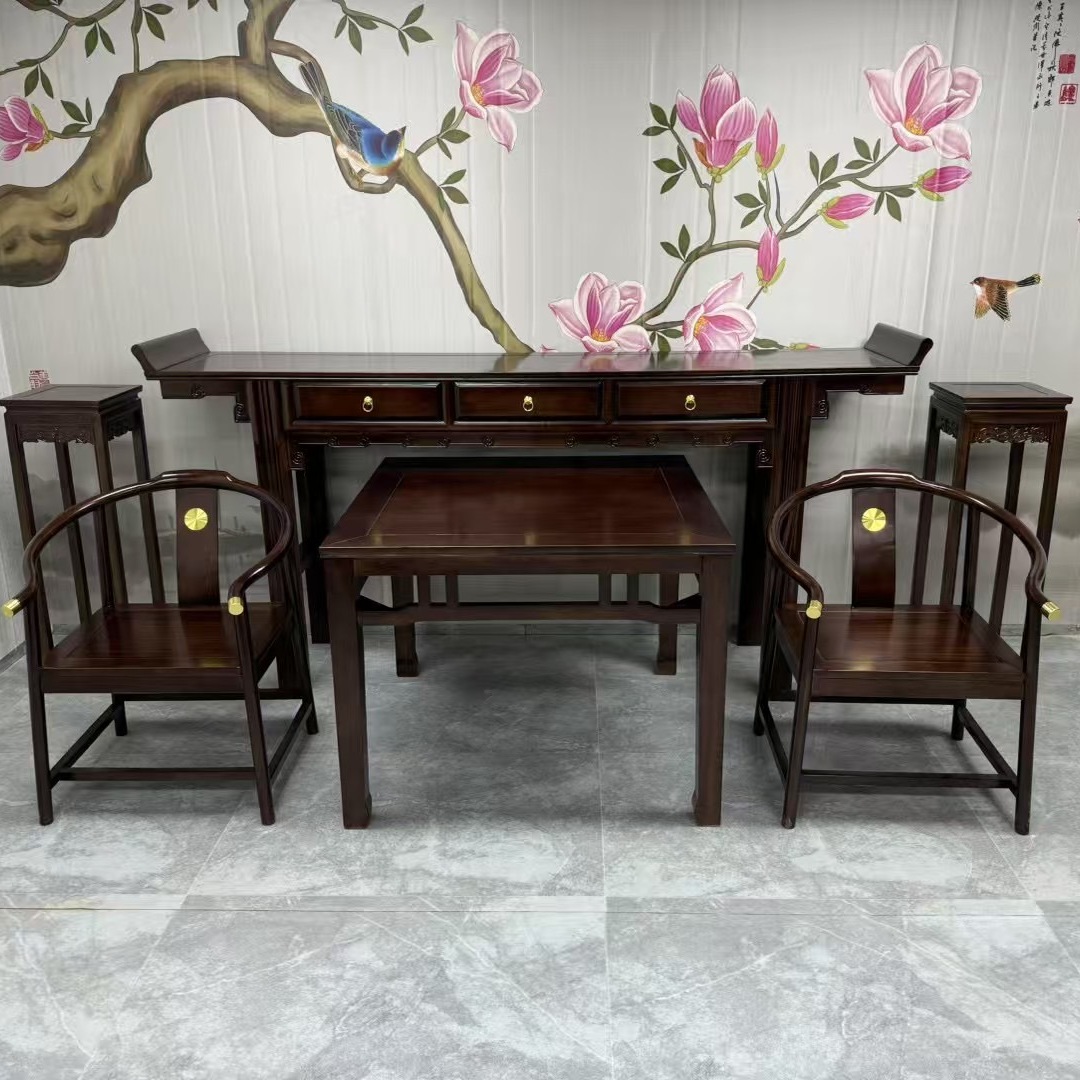 998实木中堂六件套条案