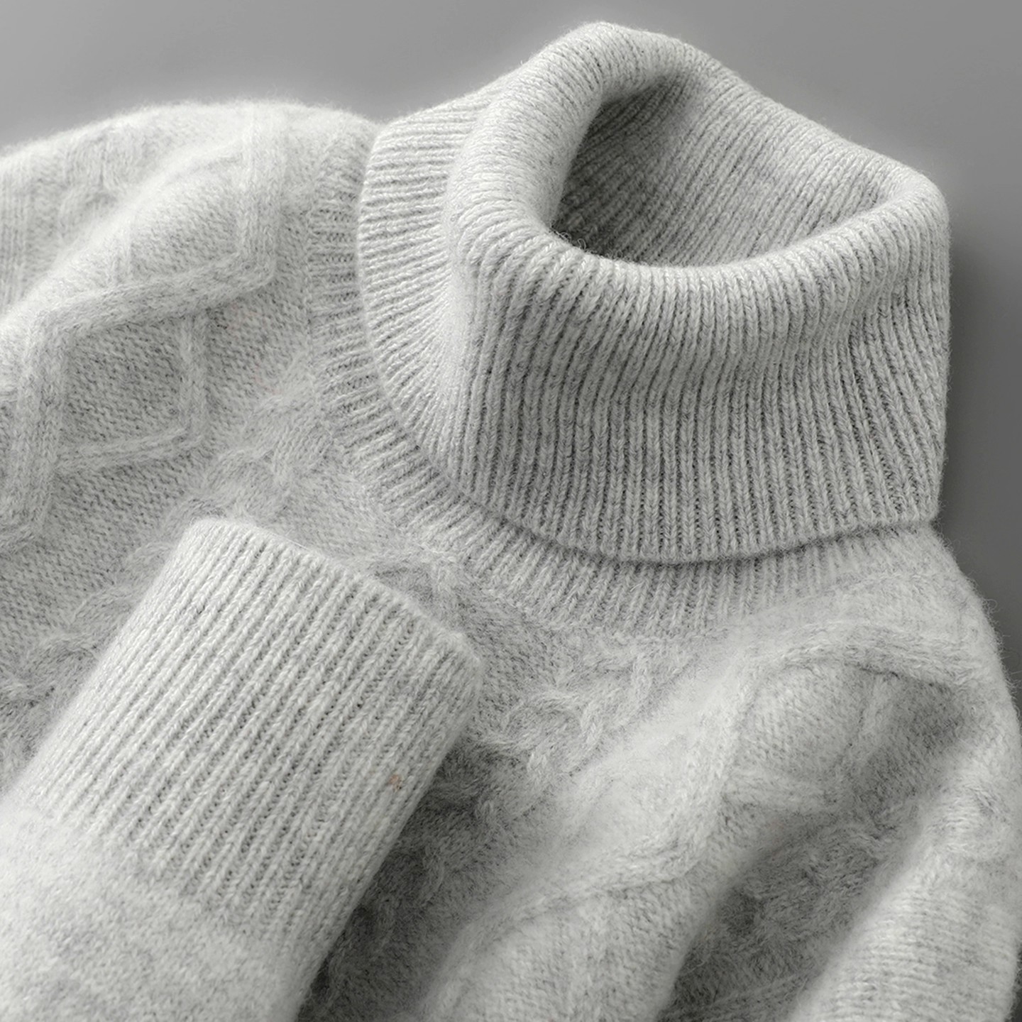 【高领毛衣】秋冬季男高翻领纯色