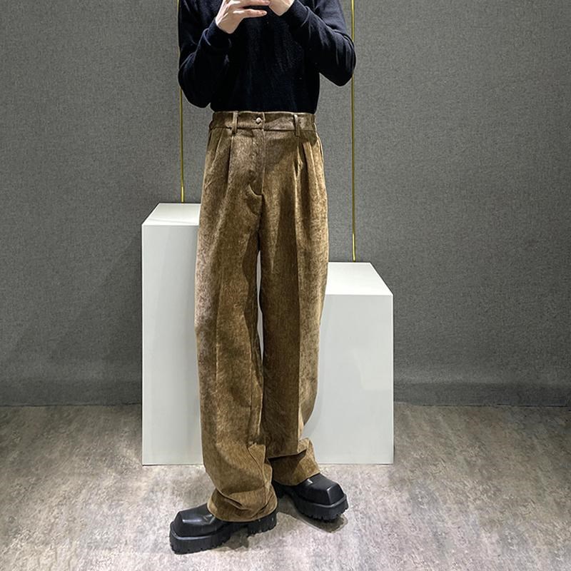 2025秋冬季厚款金丝绒高级感西装套装男韩版休闲高端西服外套男士