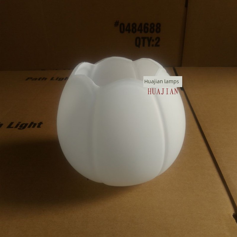 灯具配件 奶白LED灯饰莲花灯罩 客厅 餐厅吊灯吸顶灯花蕾玻璃灯罩