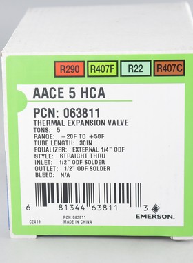 原装EMERSON艾默生空调热泵热力膨胀阀AACE 4HCA AACE 5HCA