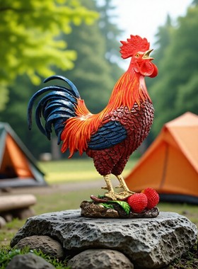 大吉大利全铜公鸡摆件中式办公室客厅玄关吉祥物开业乔迁礼物