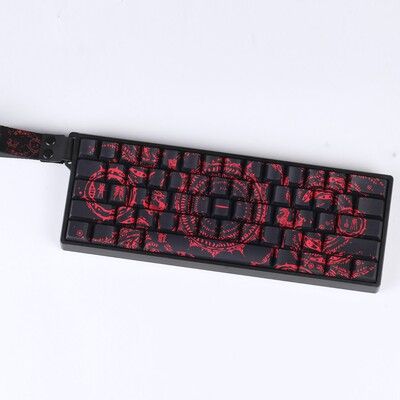 个性侧PBT刻键帽磁轴客制化改装wooting60/68通用型热升华键帽DIY