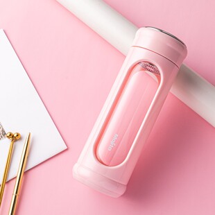 木吉乇mojito玻璃杯带滤网ins水杯便携泡茶杯防摔杯子男女沏茶杯