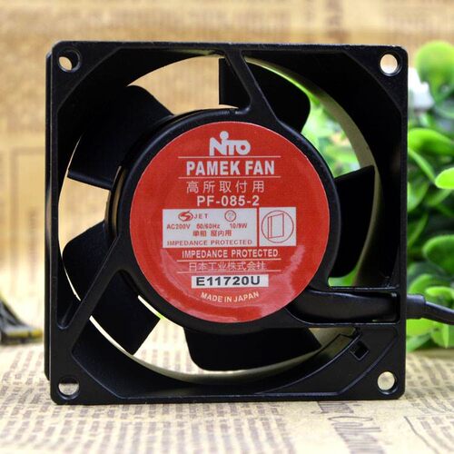 日本NITO PAMEK FAN PF-085C-2 AC200V 10/9W 8038耐高温散热风扇
