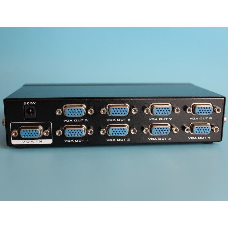 全新迈拓MT-3508 8口VGA分配器 1分8 一进八出分频器 1拖8 1进8出