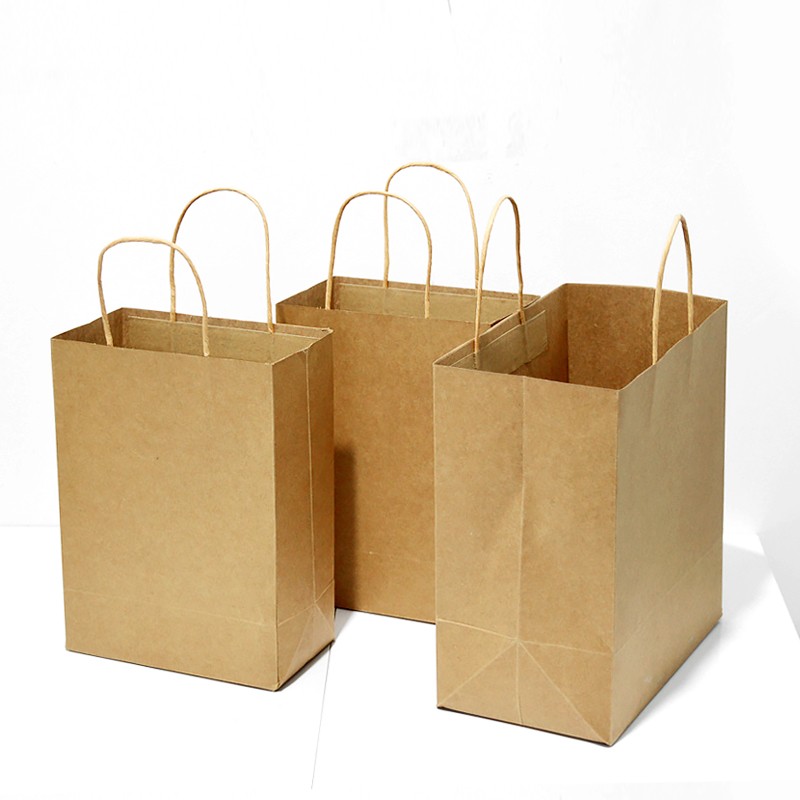 牛皮纸手提袋包装袋烘焙包装盒外卖打包袋点心纸盒食品袋纸袋包邮