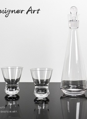 现代简约几何极简玻璃酒具酒杯摆件售楼处样板房酒柜茶几厨房饰品