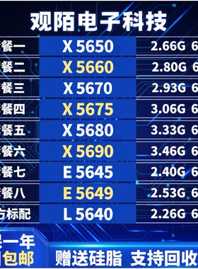 X5650 X5660 X5670 X5675 X5680 X5690 E5645 E5649 L5640 1366针