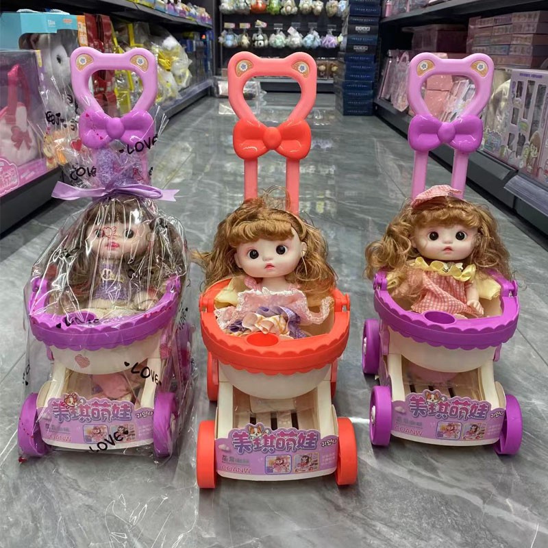 儿童手推车娃娃玩具男女孩宠物推车兔子狗狗猫仿真过家家玩具套装