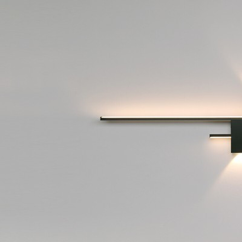 极简长条壁灯卧室床头灯现代简约阅读氛围灯客厅背景自带开关墙灯