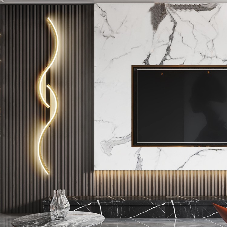 壁灯床头灯客厅沙发电视背景墙卧室走廊极简现代创意格栅充电壁灯