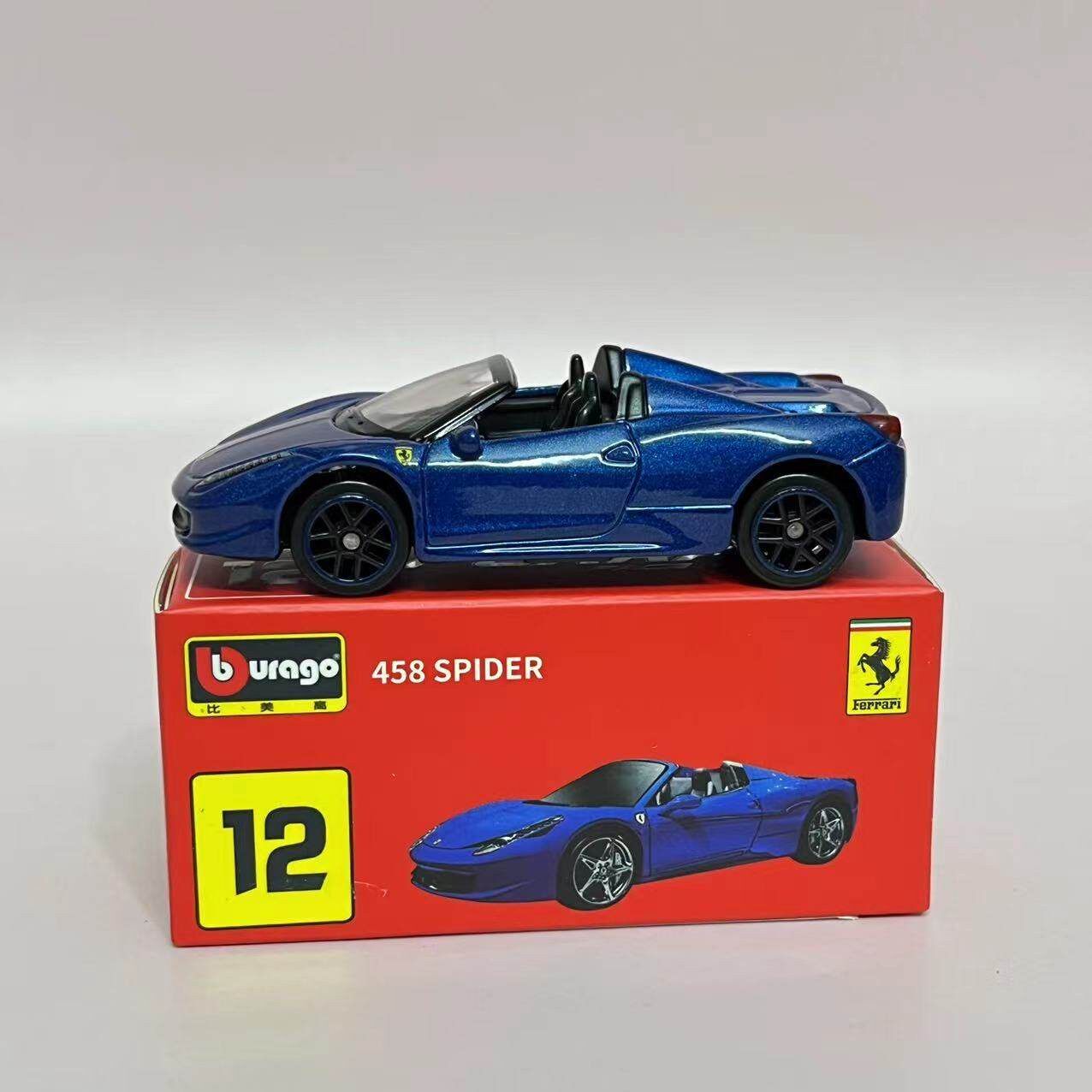 法拉利敞篷跑车458pider合金车模摆件小车玩具精品跑车模型珍藏版