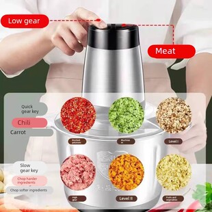 绞肉机一机三用玻璃款304不锈钢老年人打蛋机商用电动绞菜机家用