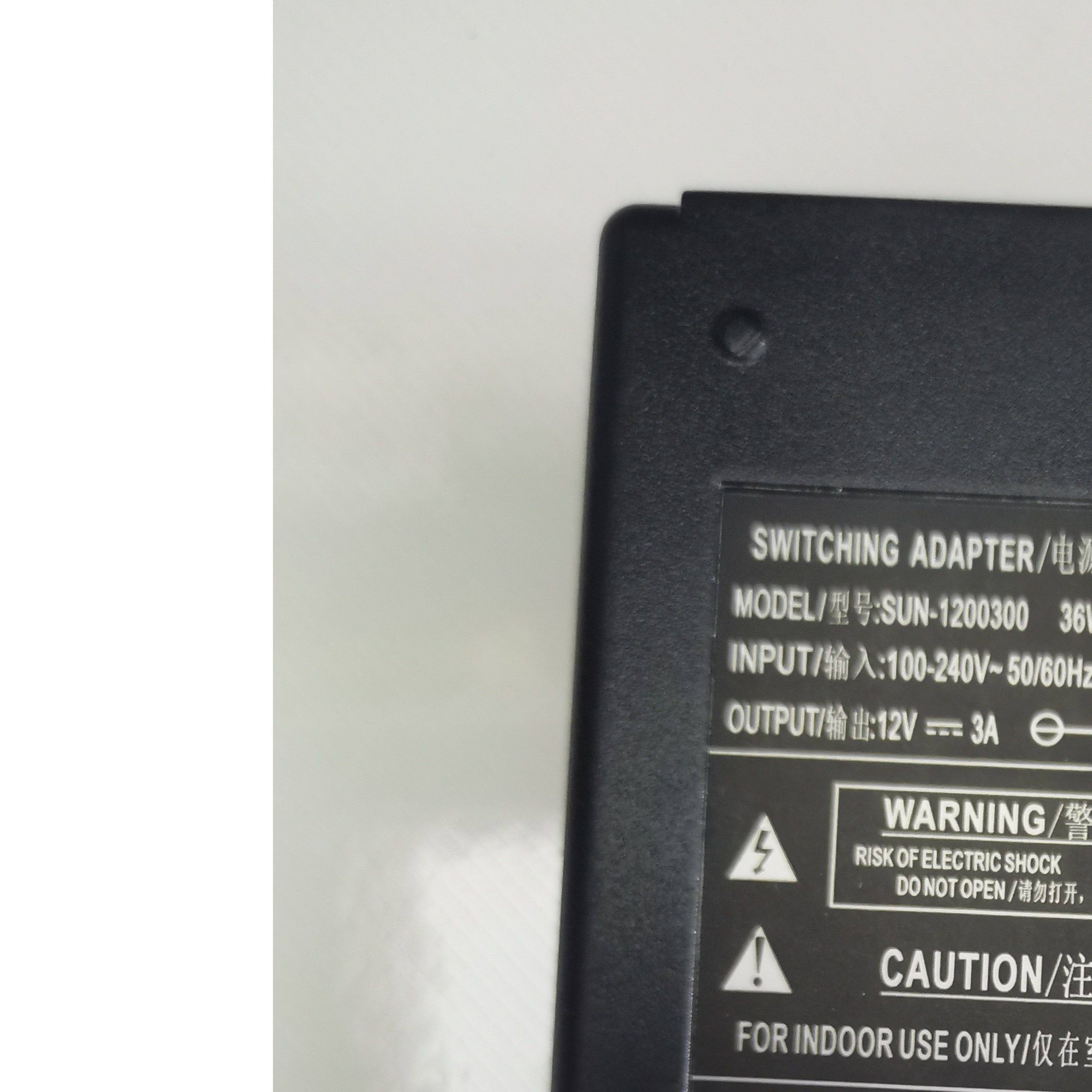 原装 索源 SUN-120300 36W电源配接器 充电器 DC12V3A 电源线