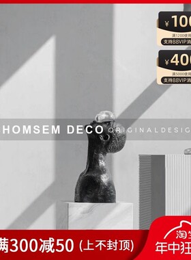 觉醒者人物大型雕塑摆设轻奢样板房间酒店人像软装饰品售楼处摆件