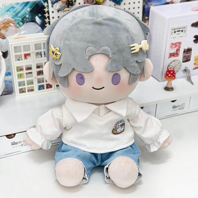 奶芙小兔娃衣40cm棉花娃娃坐姿马甲套装一番替换套装玩偶公仔马甲