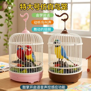 鸟笼玩具会学人说话小鸟仿真学舌鹦鹉复读会唱歌哄娃神器3-6岁宝