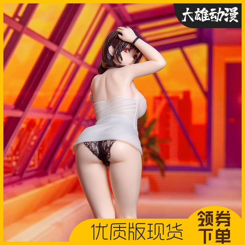 吹头发的JK手办浴巾日本美少女吹风机可爱原创动漫二次元模型摆件