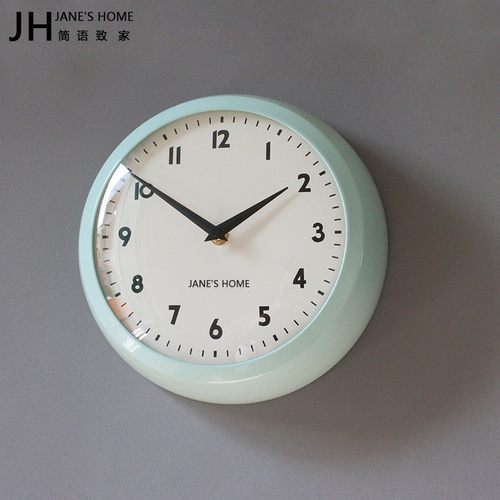 北欧创意儿童卧室超静音装饰挂钟 简约风格时钟 个性时尚粉色挂表