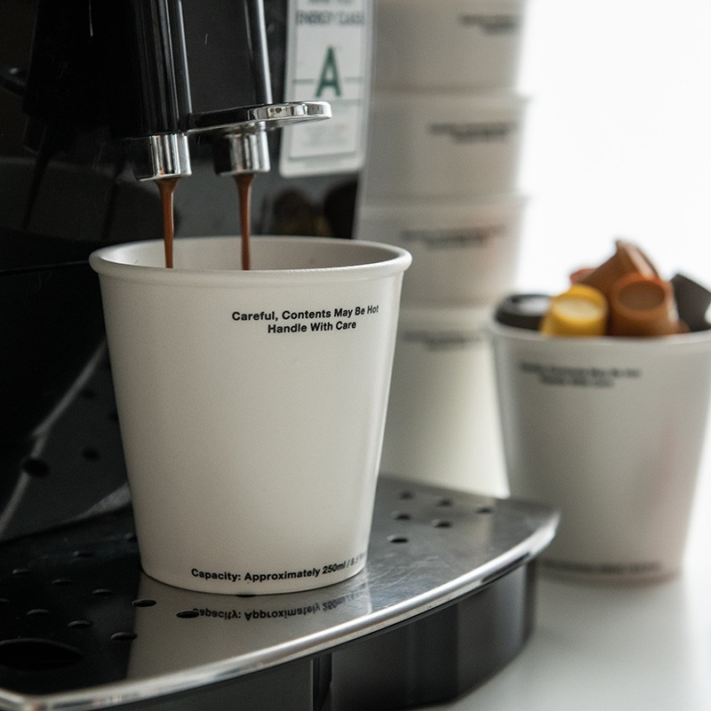 日本PUEBCO复古简约字母纸杯造型陶瓷咖啡杯马克杯外带热饮杯子