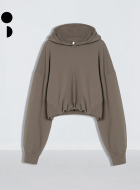WZWJ/未知未觉短款宽松长袖纯棉休闲套头连帽卫衣女W611V21501