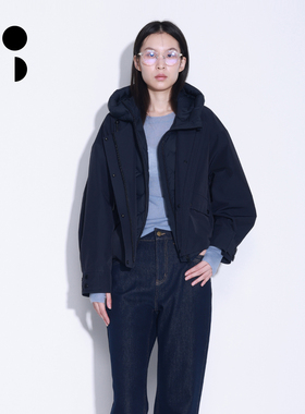 WZWJ/未知未觉短款设计感羽绒连帽两件套工装风外套女W543Y16635