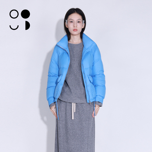 WZWJ/未知未觉短款宽松长袖加厚保暖鸭绒立领羽绒服女W542Y16531
